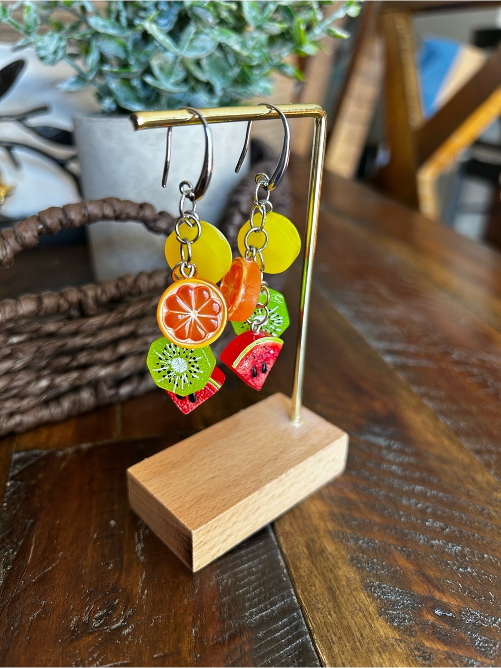 Fruit Salad - Handmade Fruit Charm Dangle Earrings
